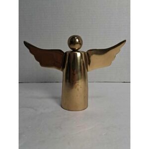 Vintage‎ Brass Angel Figurine Metal Religious Decor Home Ornament Statue